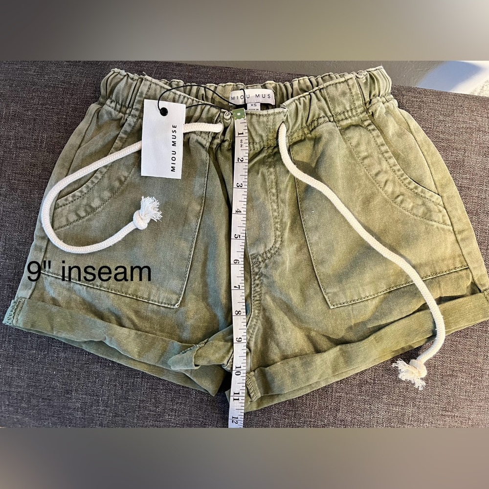 MIOU MUSE 100% cotton shorts XS NWT